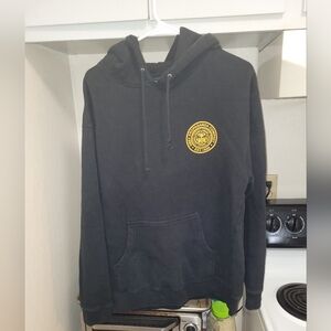 Men's Obey Black Hoodie with Gold Emblem Sz M